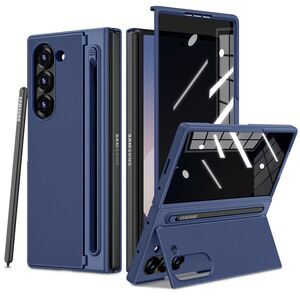 Navy Blue Phone Case for Samsung Galaxy Z Fold 6 Foldable Kickstand